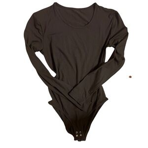 Black Amazon Long Sleeve Bodysuit Women's Size Medium New Without Tags